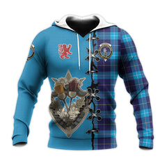 McKerrell Tartan Hoodie - Lion Rampant And Celtic Thistle Style