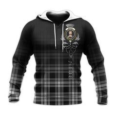 Menzies Black And White Tartan Hoodie - Alba Celtic Style