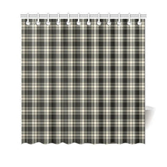 Menzies Black & White Ancient Tartan Shower Curtain