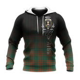 Menzies Green Ancient Tartan Hoodie - Alba Celtic Style