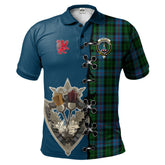 Morrison Society Tartan Polo Shirt - Lion Rampant And Celtic Thistle Style