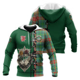 Muirhead Tartan Hoodie - Lion Rampant And Celtic Thistle Style