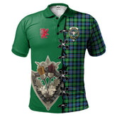Murray of Atholl Ancient Tartan Polo Shirt - Lion Rampant And Celtic Thistle Style