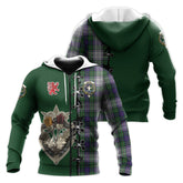 Murray of Atholl Dress Tartan Hoodie - Lion Rampant And Celtic Thistle Style