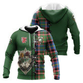 Norvel Tartan Hoodie - Lion Rampant And Celtic Thistle Style