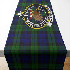 Bannatyne Tartan Crest Table Runner - Cotton table runner