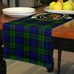 Bannatyne Tartan Crest Table Runner - Cotton table runner