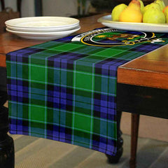 Monteith Tartan Crest Table Runner - Cotton table runner