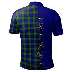 Sempill Modern Tartan Polo Shirt - Lion Rampant And Celtic Thistle Style