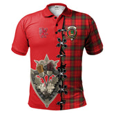 Seton Modern Tartan Polo Shirt - Lion Rampant And Celtic Thistle Style