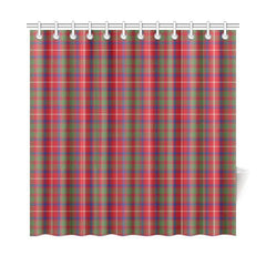 Shaw Red Modern Tartan Shower Curtain