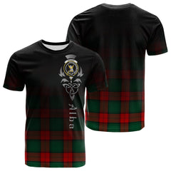 Stewart Atholl Modern Tartan Crest T-shirt - Alba Celtic Style