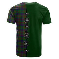 Stewart of Appin Hunting Tartan T-shirt - Lion Rampant And Celtic Thistle Style