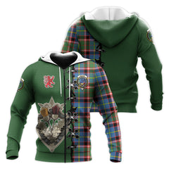 Stirling Bannockburn Tartan Hoodie - Lion Rampant And Celtic Thistle Style
