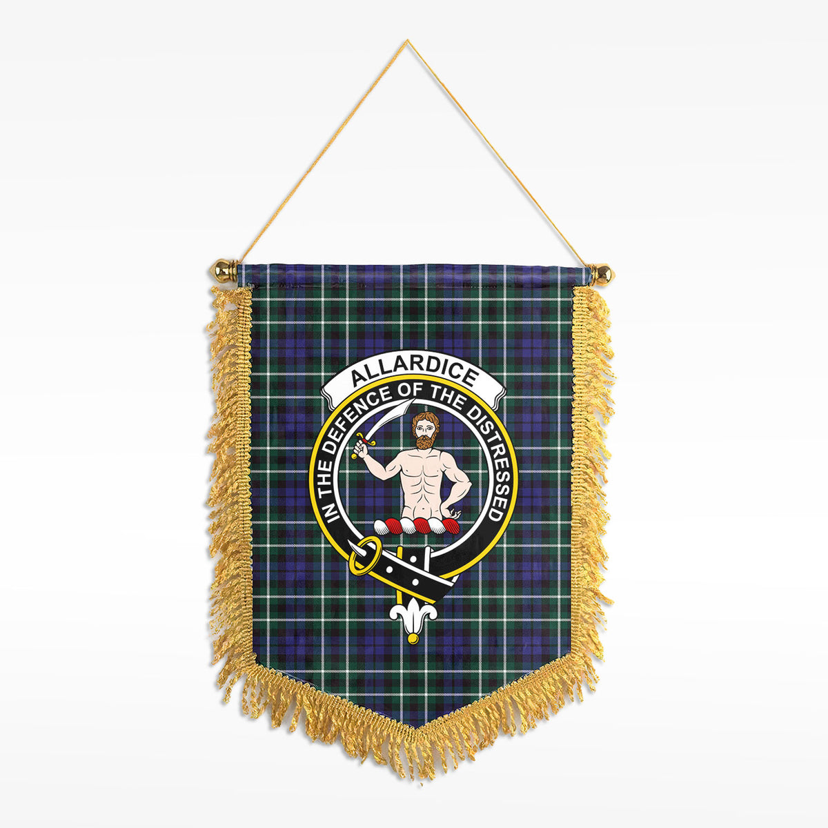 Allardice Tartan Crest Wall Hanging Banner