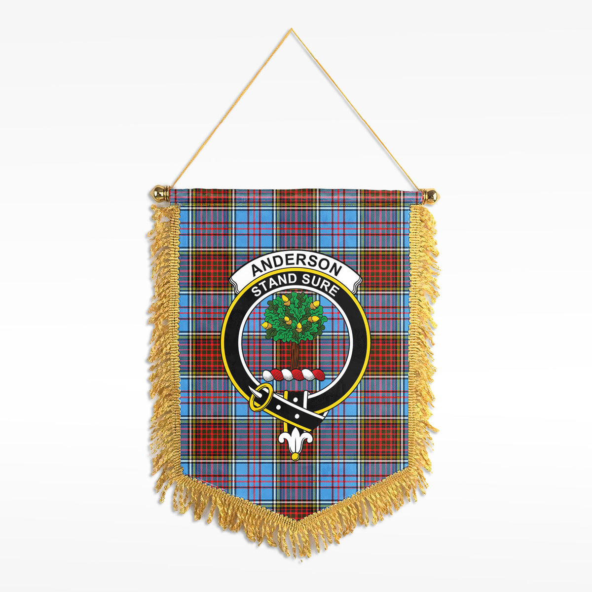 Anderson Modern Tartan Crest Wall Hanging Banner