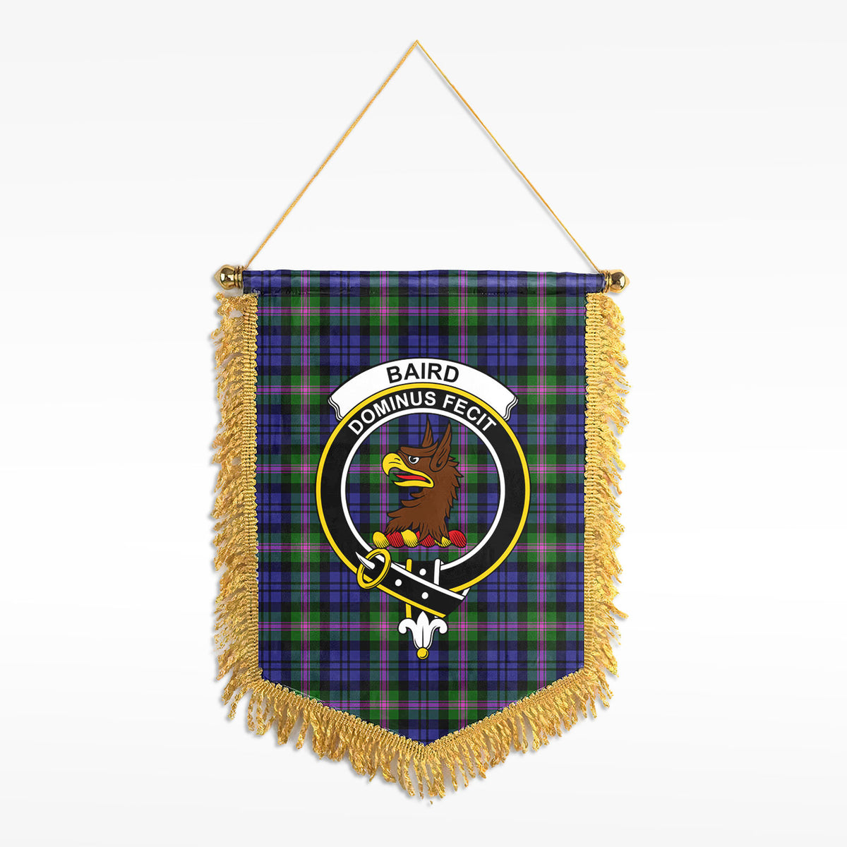 Baird Modern Tartan Crest Wall Hanging Banner