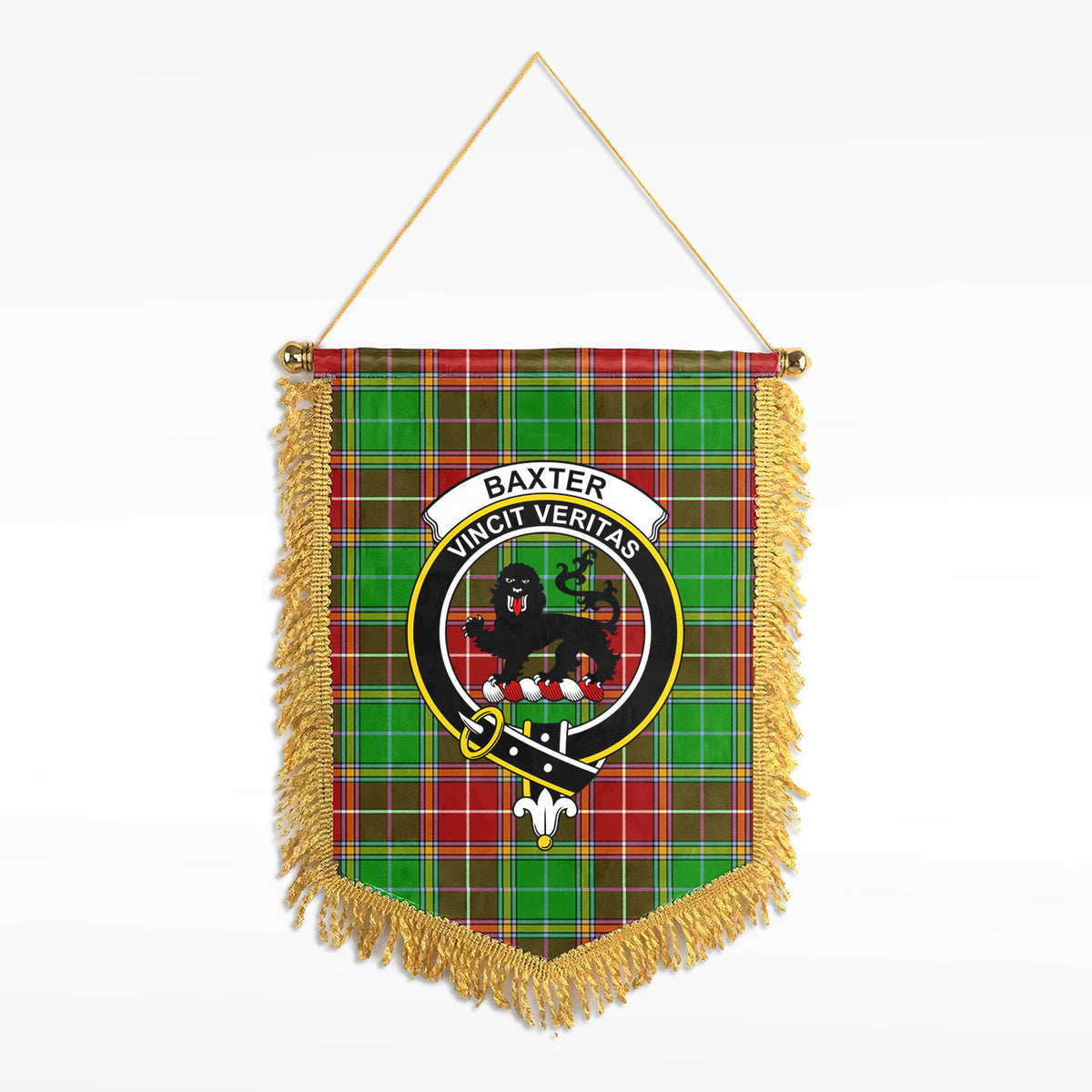 Baxter Modern Tartan Crest Wall Hanging Banner