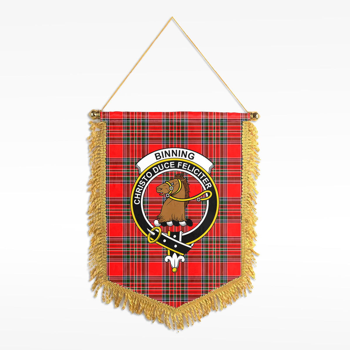 Binning (of Wallifoord) Tartan Crest Wall Hanging Banner