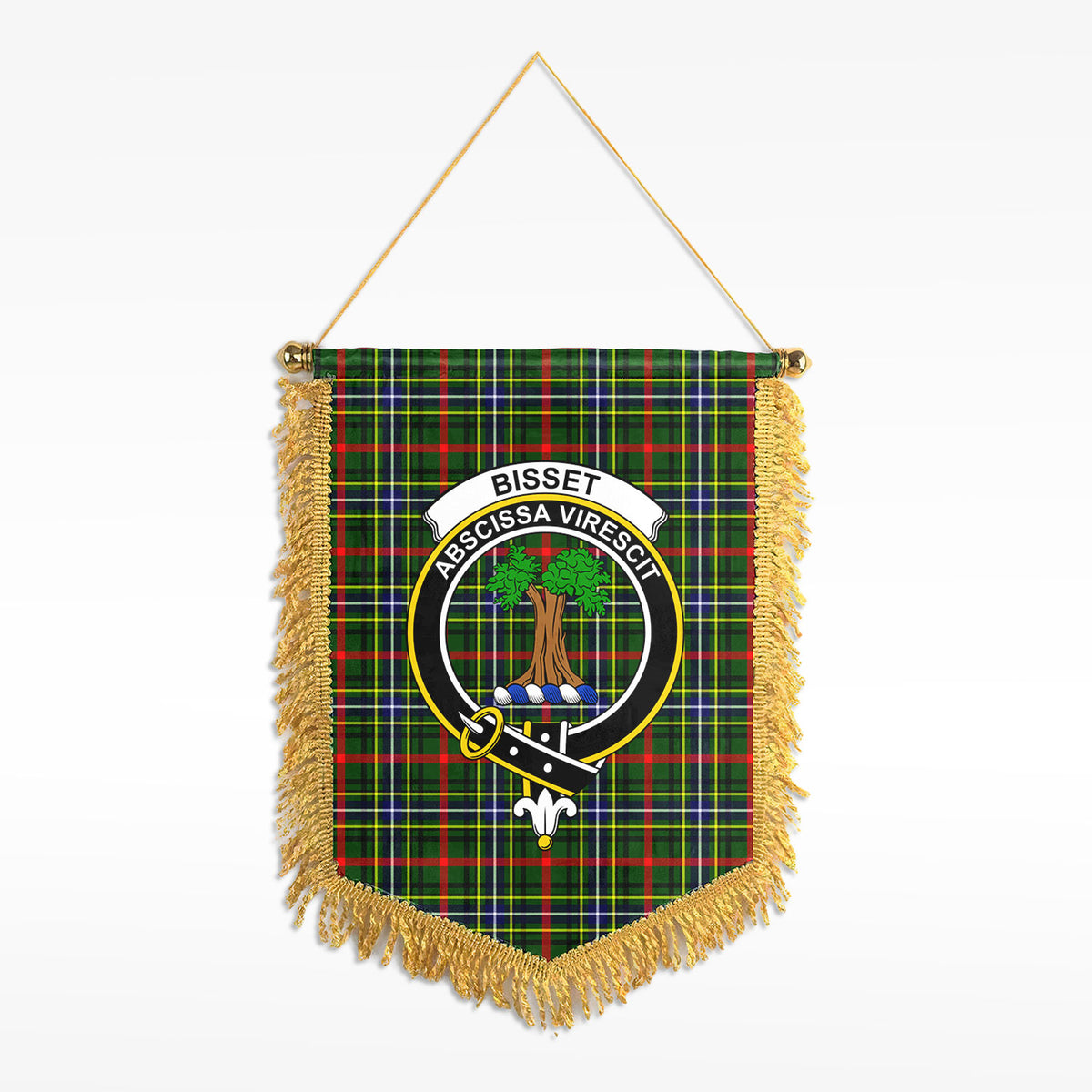 Bisset Tartan Crest Wall Hanging Banner