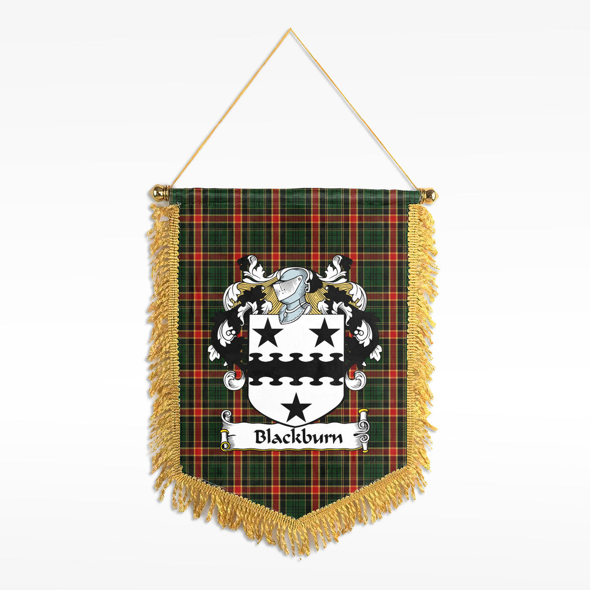 Blackburn Tartan Coat of Arms Wall Hanging Banner