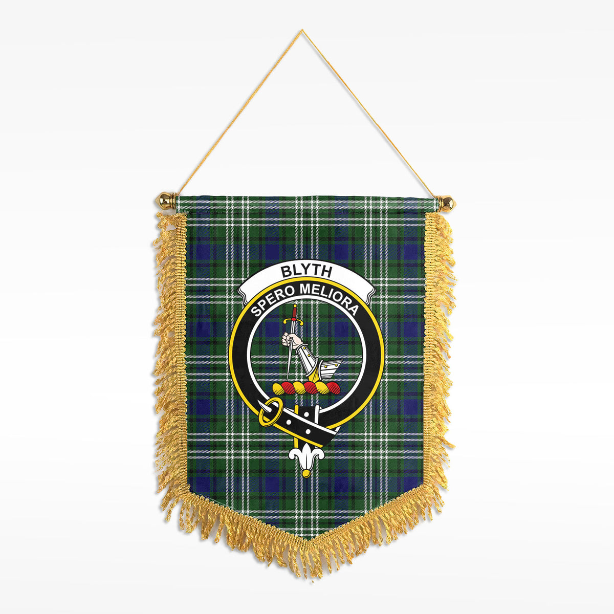 Blyth Tartan Crest Wall Hanging Banner