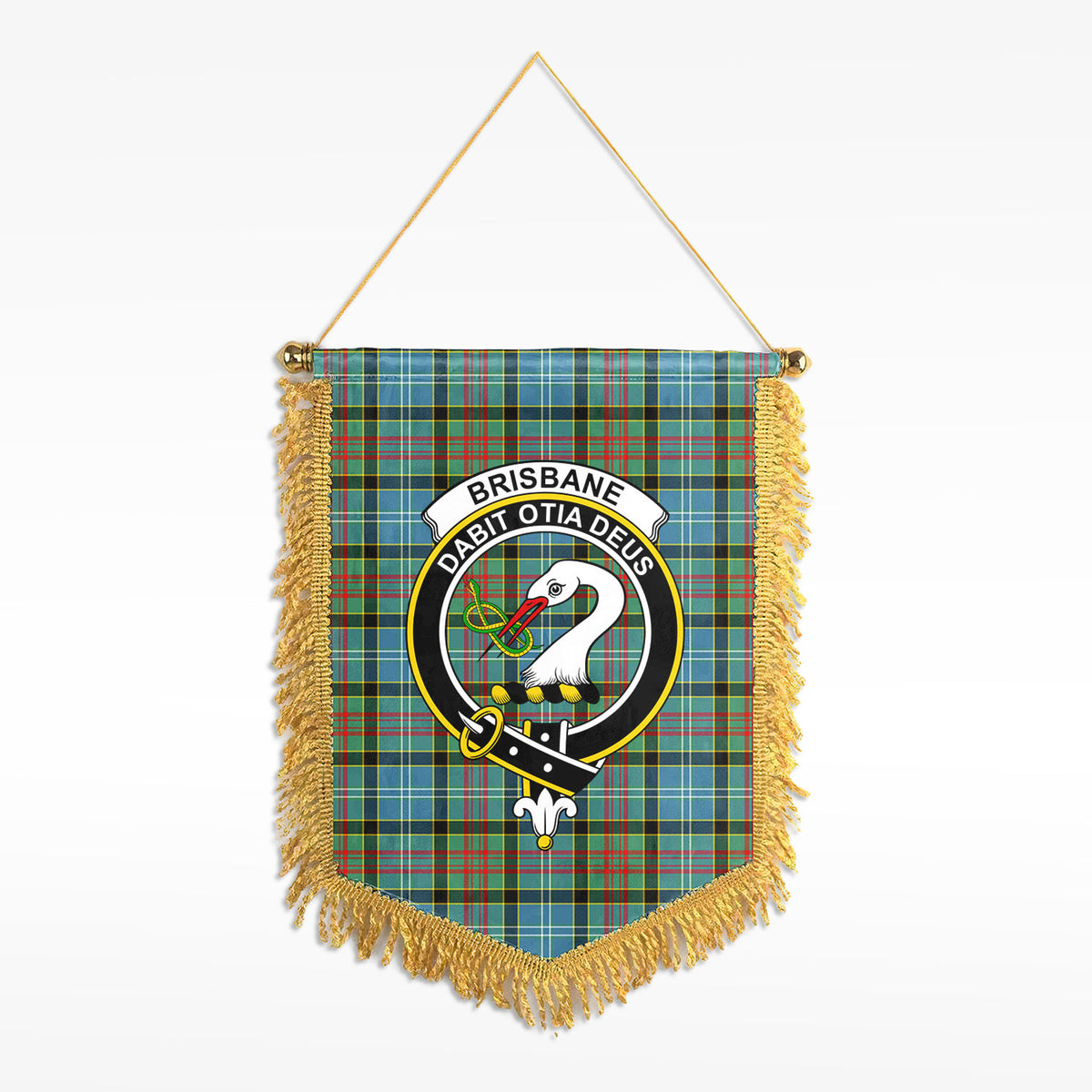 Brisbane Tartan Crest Wall Hanging Banner