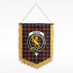 Broun Ancient Tartan Crest Wall Hanging Banner