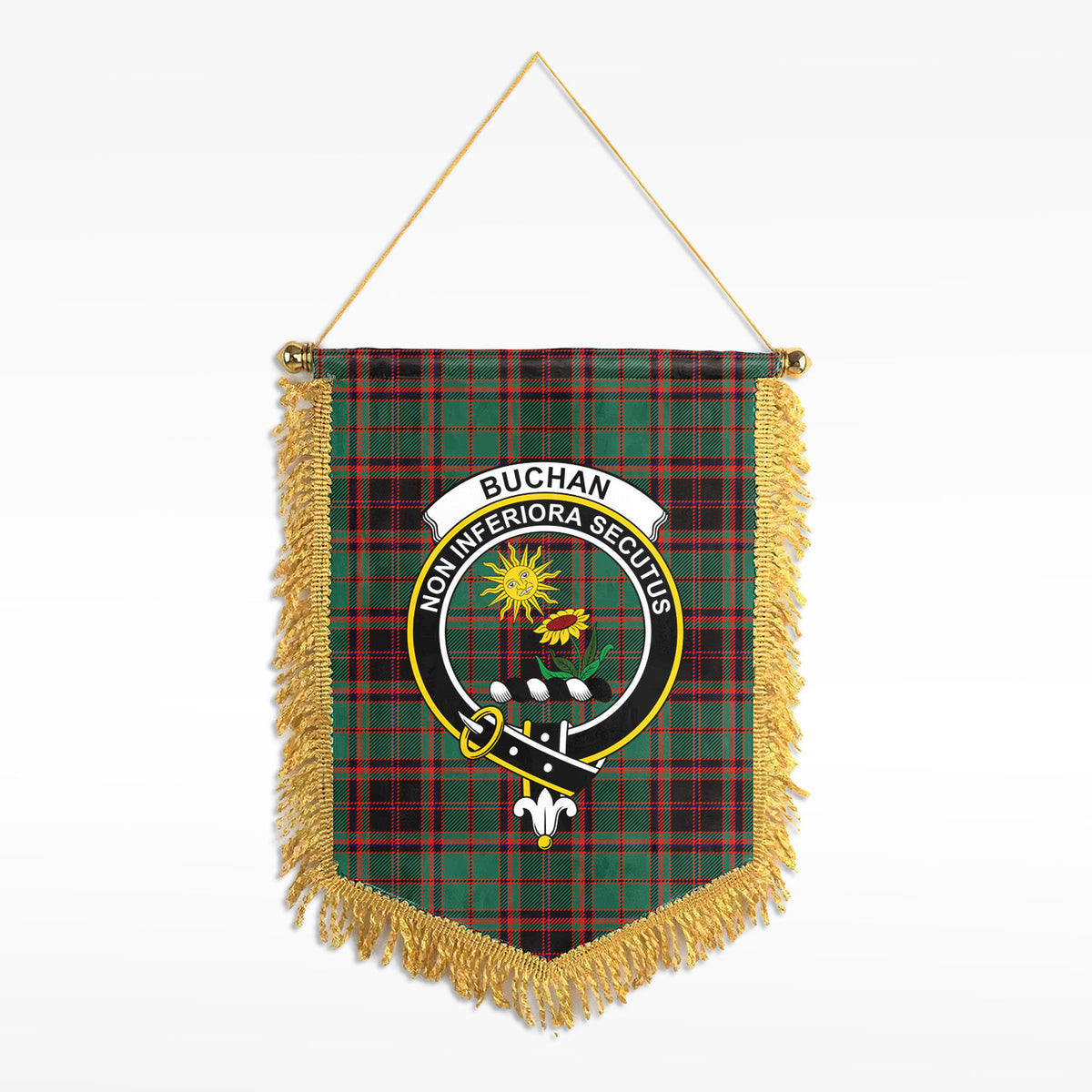 Buchan Ancient Tartan Crest Wall Hanging Banner