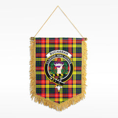 Buchanan Modern Tartan Crest Wall Hanging Banner