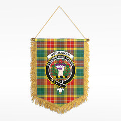 Buchanan Old Sett Tartan Crest Wall Hanging Banner