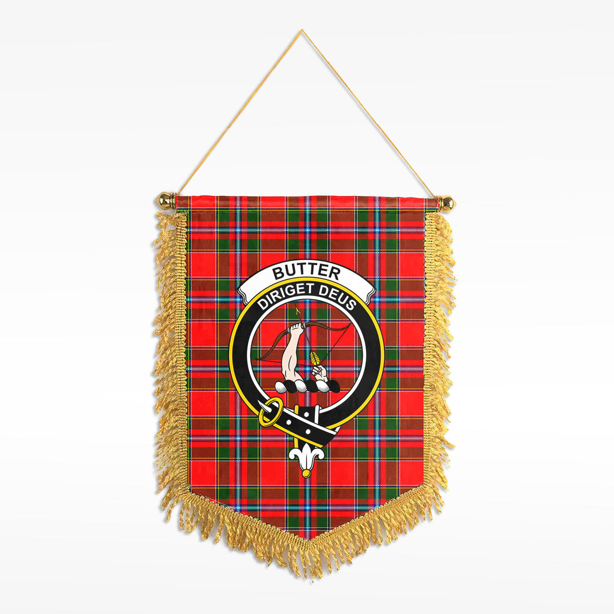 Butter Tartan Crest Wall Hanging Banner