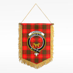 Cameron Modern Tartan Crest Wall Hanging Banner