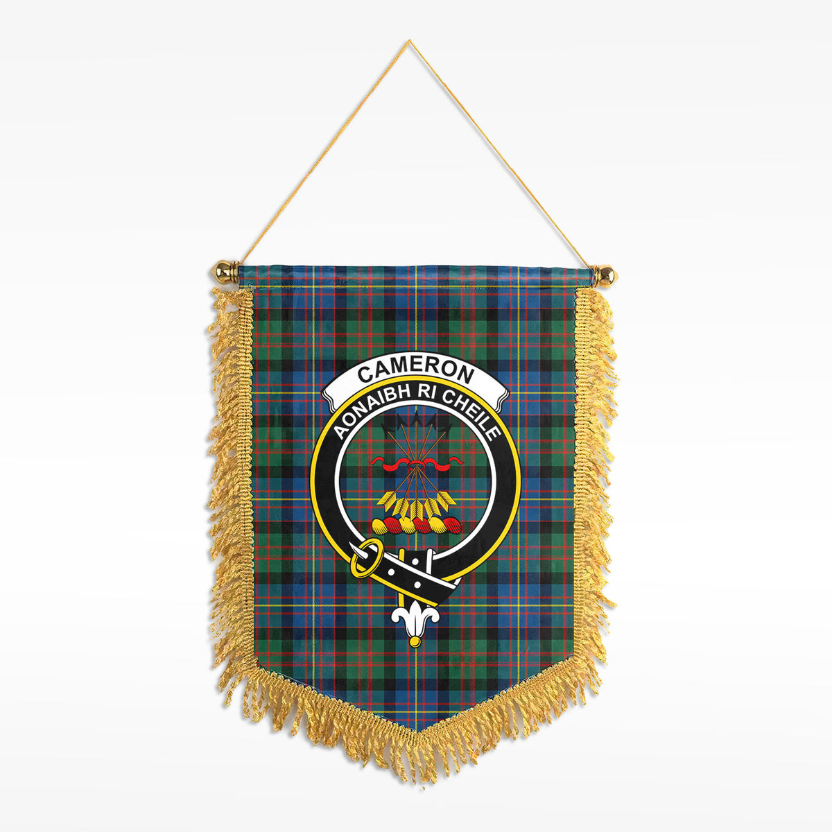 Cameron of Erracht Ancient Tartan Crest Wall Hanging Banner