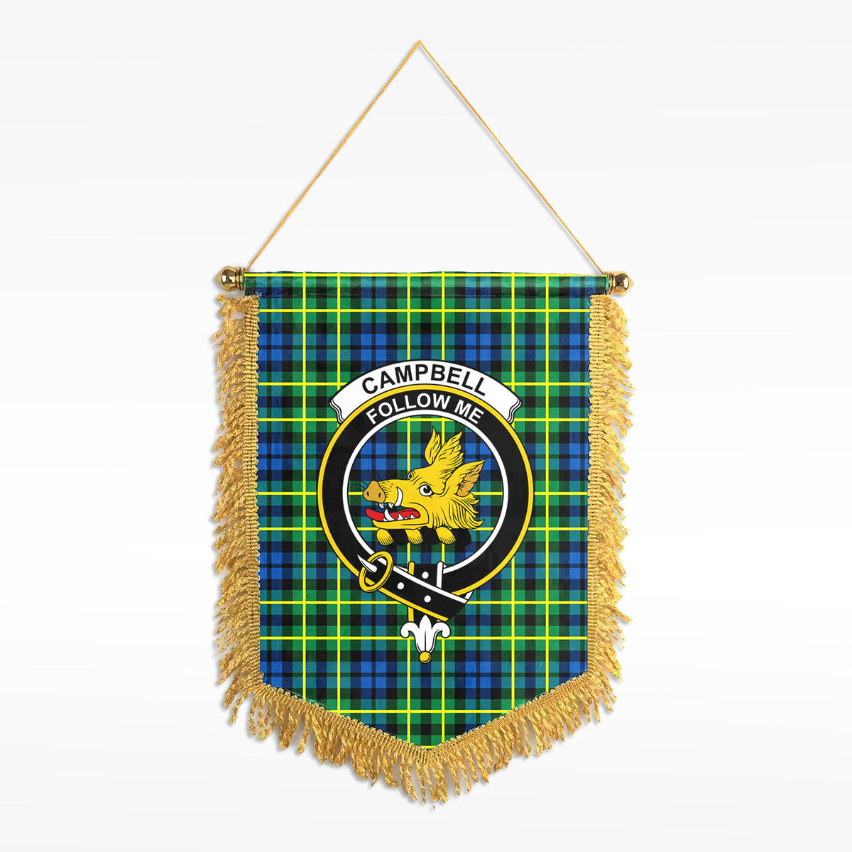 Campbell of Breadalbane Ancient Tartan Crest Wall Hanging Banner