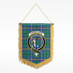 Carmichael Ancient Tartan Crest Wall Hanging Banner