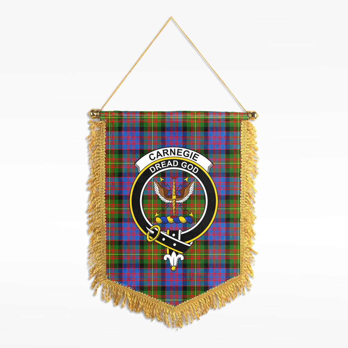 Carnegie Ancient Tartan Crest Wall Hanging Banner