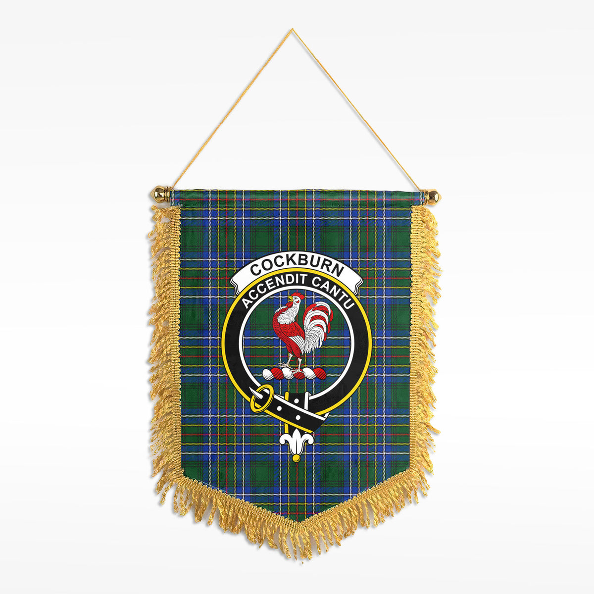 Cockburn Ancient Tartan Crest Wall Hanging Banner