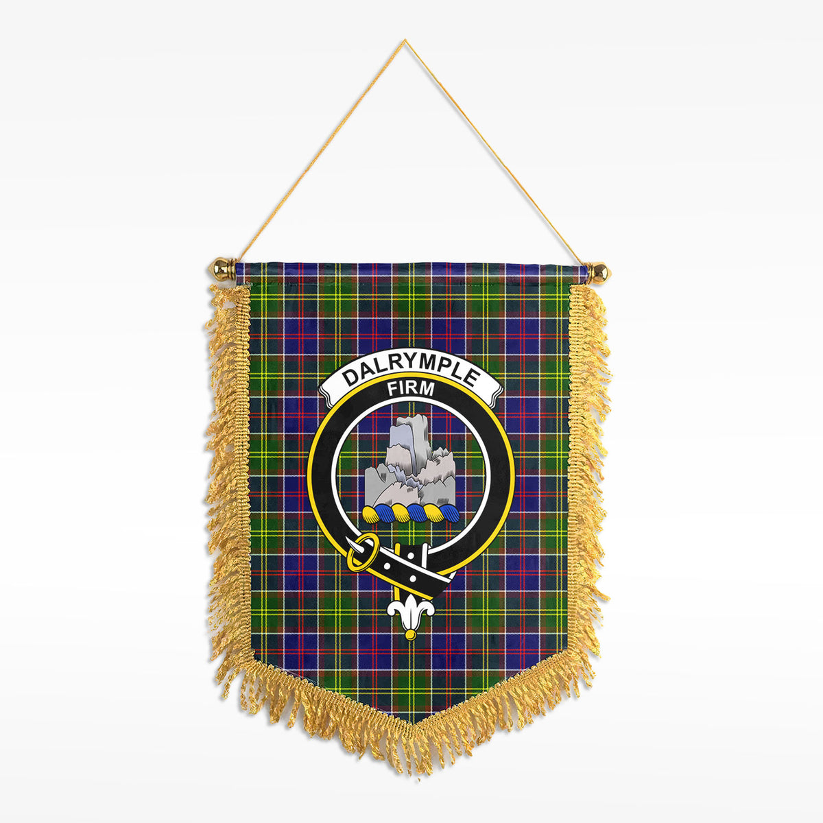 Dalrymple Tartan Crest Wall Hanging Banner