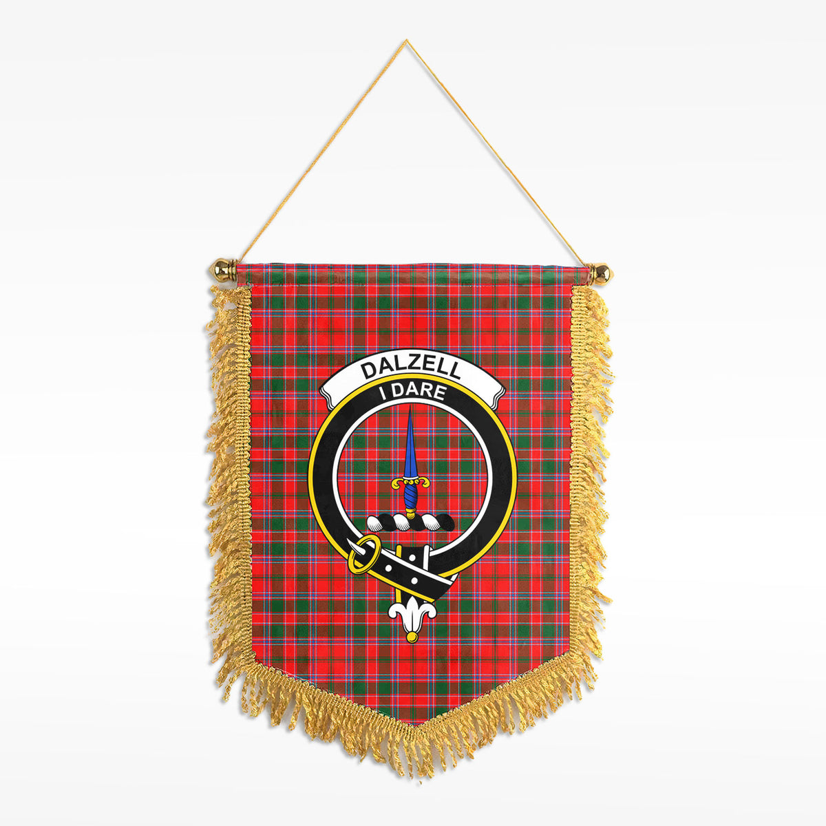 Dalziel Modern Tartan Crest Wall Hanging Banner