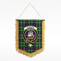 Duncan Modern Tartan Crest Wall Hanging Banner