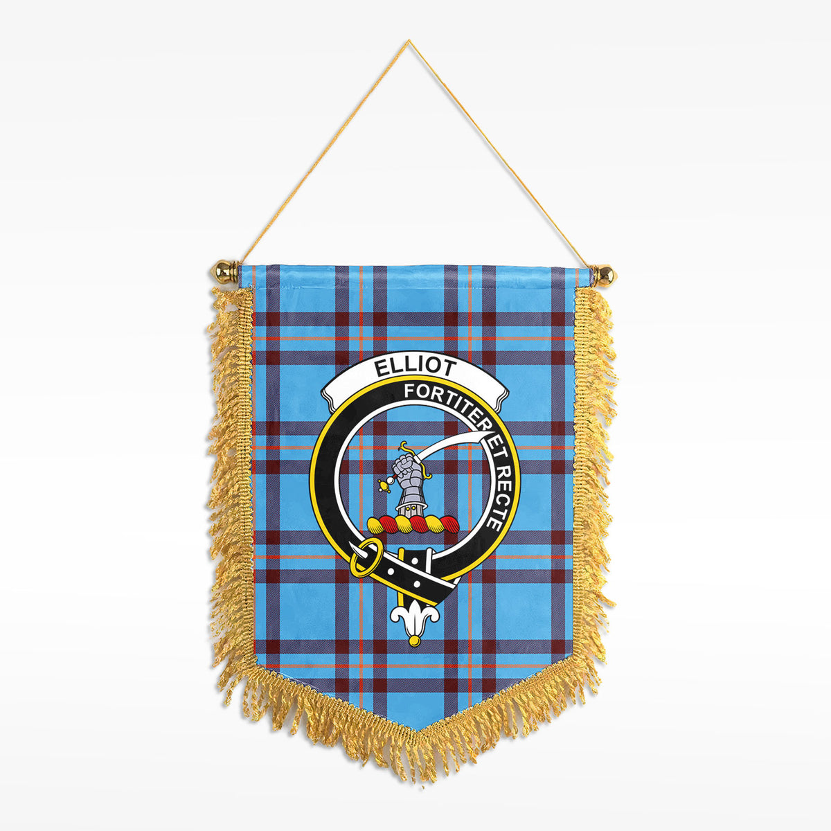 Elliot Ancient Tartan Crest Wall Hanging Banner