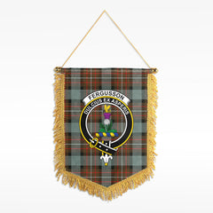 Fergusson Weathered Tartan Crest Wall Hanging Banner