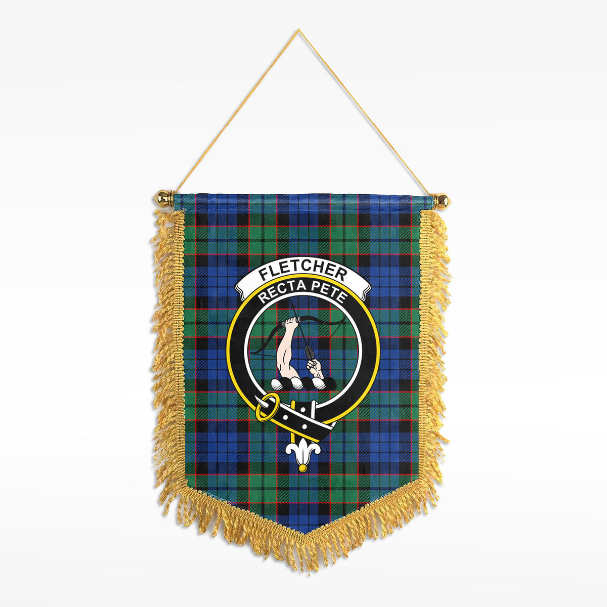 Fletcher Ancient Tartan Crest Wall Hanging Banner