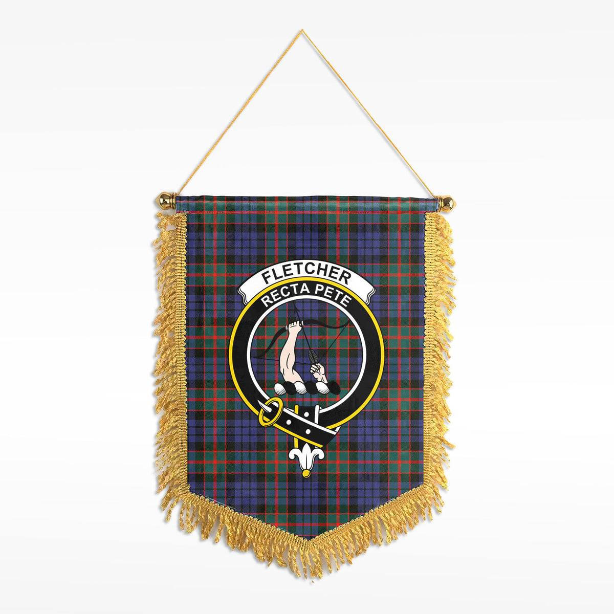 Fletcher of Dunans Tartan Crest Wall Hanging Banner