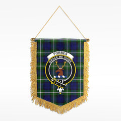 Forbes Modern Tartan Crest Wall Hanging Banner