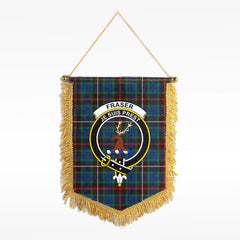 Fraser (of Lovat) Hunting Ancient Tartan Crest Wall Hanging Banner