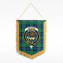 Graham of Menteith Ancient Tartan Crest Wall Hanging Banner