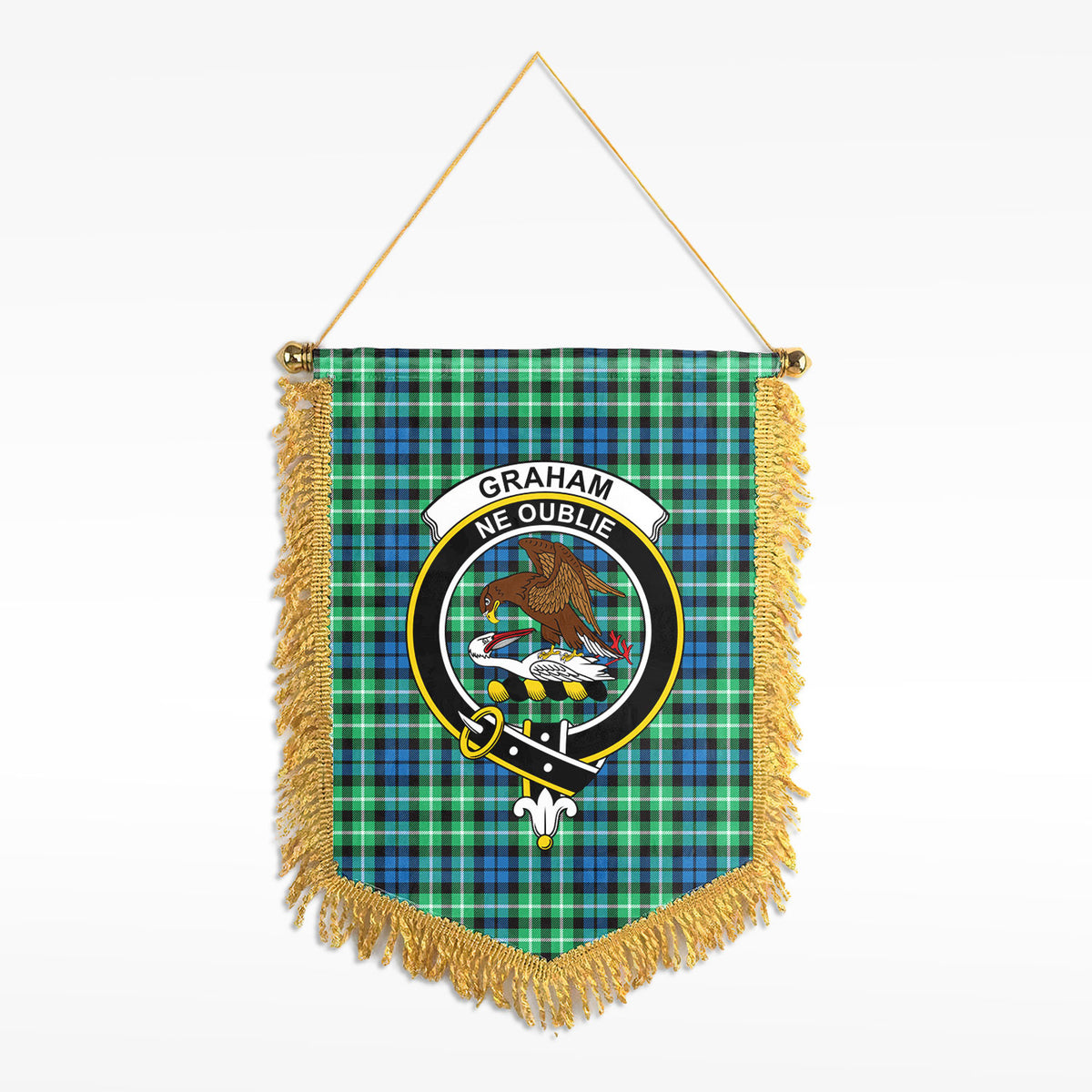 Graham of Montrose Ancient Tartan Crest Wall Hanging Banner