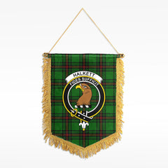 Halkett Tartan Crest Wall Hanging Banner